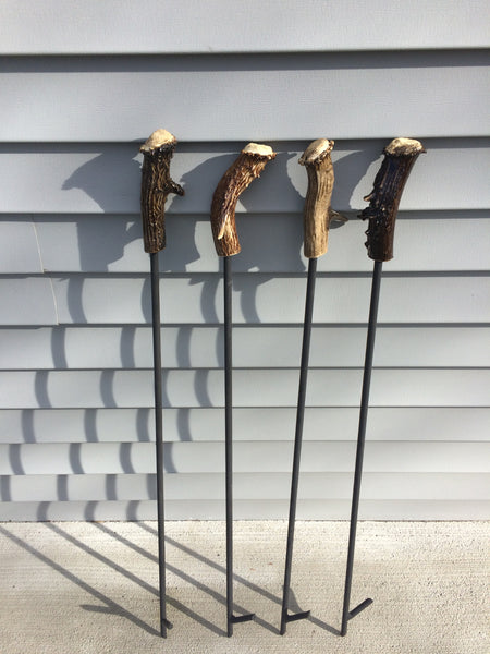 Antler Handled Fire Poker