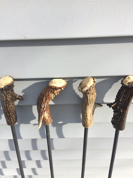 Antler Handled Fire Poker
