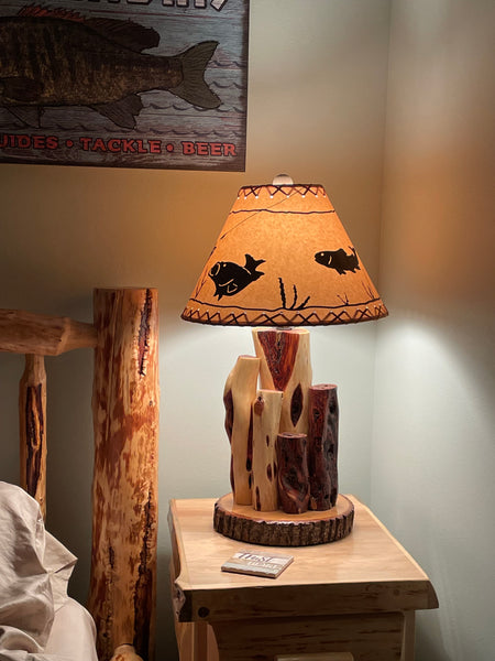 Diamond Willow Tiered Lamp
