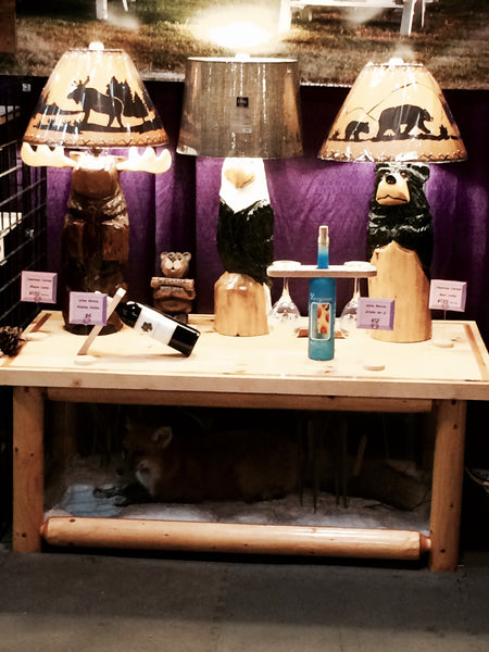Chainsaw Carved Eagle Lamp