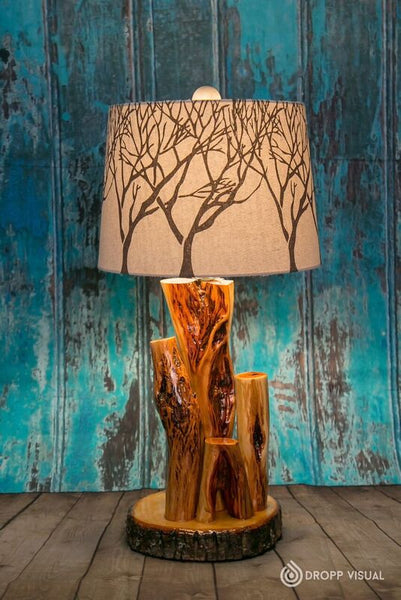 Table Lamp Diamond Willow Tiered and Single
